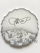 Load image into Gallery viewer, White and Silver Agate Resin Coasters (set of 4) - neerjatrehan.com