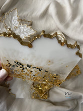 Load image into Gallery viewer, White and Gold Leaf Resin Coasters (set of 4) - neerjatrehan.com