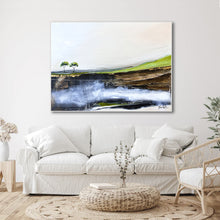Load image into Gallery viewer, #OurPlanetDaily #NatureAddict #EpicEarth #DiscoverEarth #EarthCapture #NatureIsArt #LandscapesOfInstagram BreathOfFreshAir acrylic painting, abstract acrylic painting, canvad painting, canvas painting for sale, greens, blue painting, dance with me, wall decor, living room wall art canada, modern homestyle, modern farmhouse decor canada, abstract paintings for interiors, home decor Canada, interior designers,  
