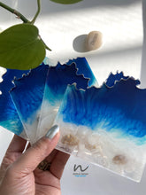 Load image into Gallery viewer, Beachy Resin Coasters (set of 4) - neerjatrehan.com