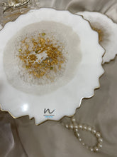 Load image into Gallery viewer, White Resin Coasters with Gold Leaf (set of 4) - neerjatrehan.com