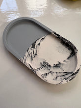Load image into Gallery viewer, Marble effect Trinket Tray ($30) Candle holder ($12) - neerjatrehan.com