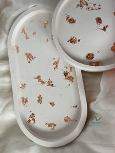 oval trinket tray | Jesmonite Homeware | Interior Decoration jewelry | dish | display tray | decorative tray | key tray