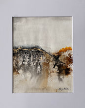 Load image into Gallery viewer, paintings on paper, abstract landscape, tree painting, home decor Canada, living room decor canada, affordable home decor canada, earthy colours, nature painting, texture painting, acrylic painting on paper, Gold leaf painting, mother nature, nature lovers, textured art