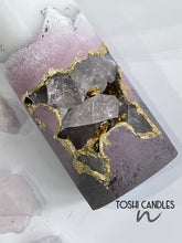 Load image into Gallery viewer, Rose Quartz Concrete Candle