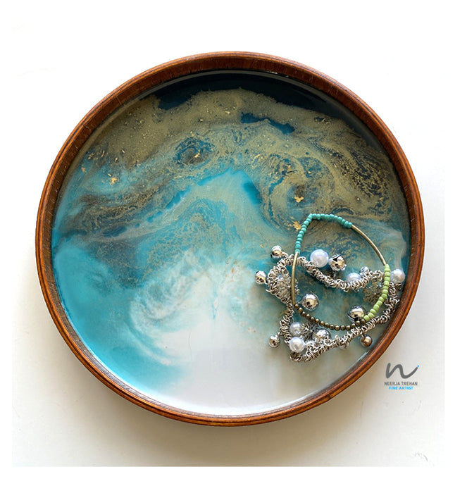 Wooden Resin Tray (20.5cm) - neerjatrehan.com