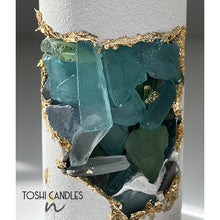Load image into Gallery viewer, Teal Sea glass Candle - neerjatrehan.com