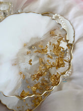 Load image into Gallery viewer, White and Gold Resin Coasters - neerjatrehan.com