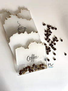 Resin Coasters with real coffee beans - neerjatrehan.com